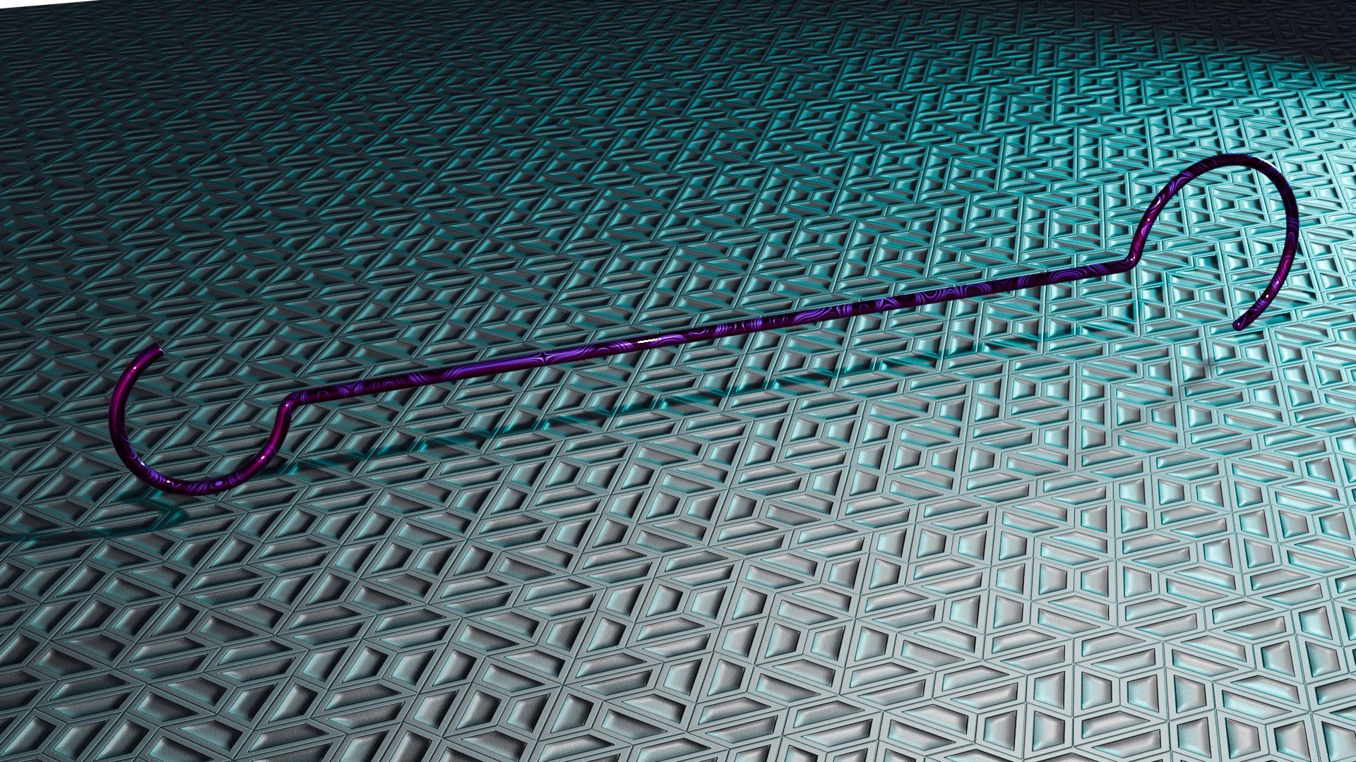 Double sided crook 3D model_2