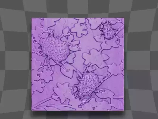 The bugs in the branches 3D print model