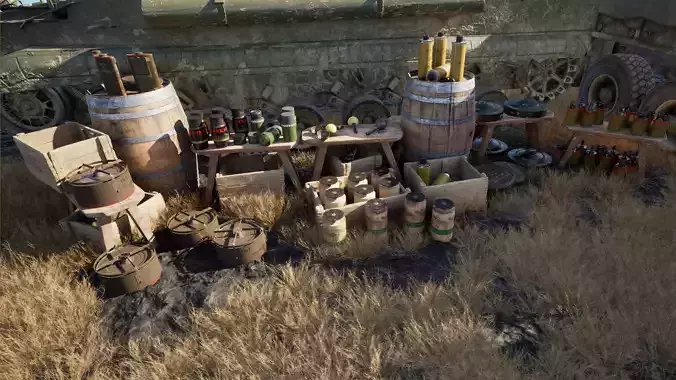 British WW2 Explosives Pack 3D Model Collection