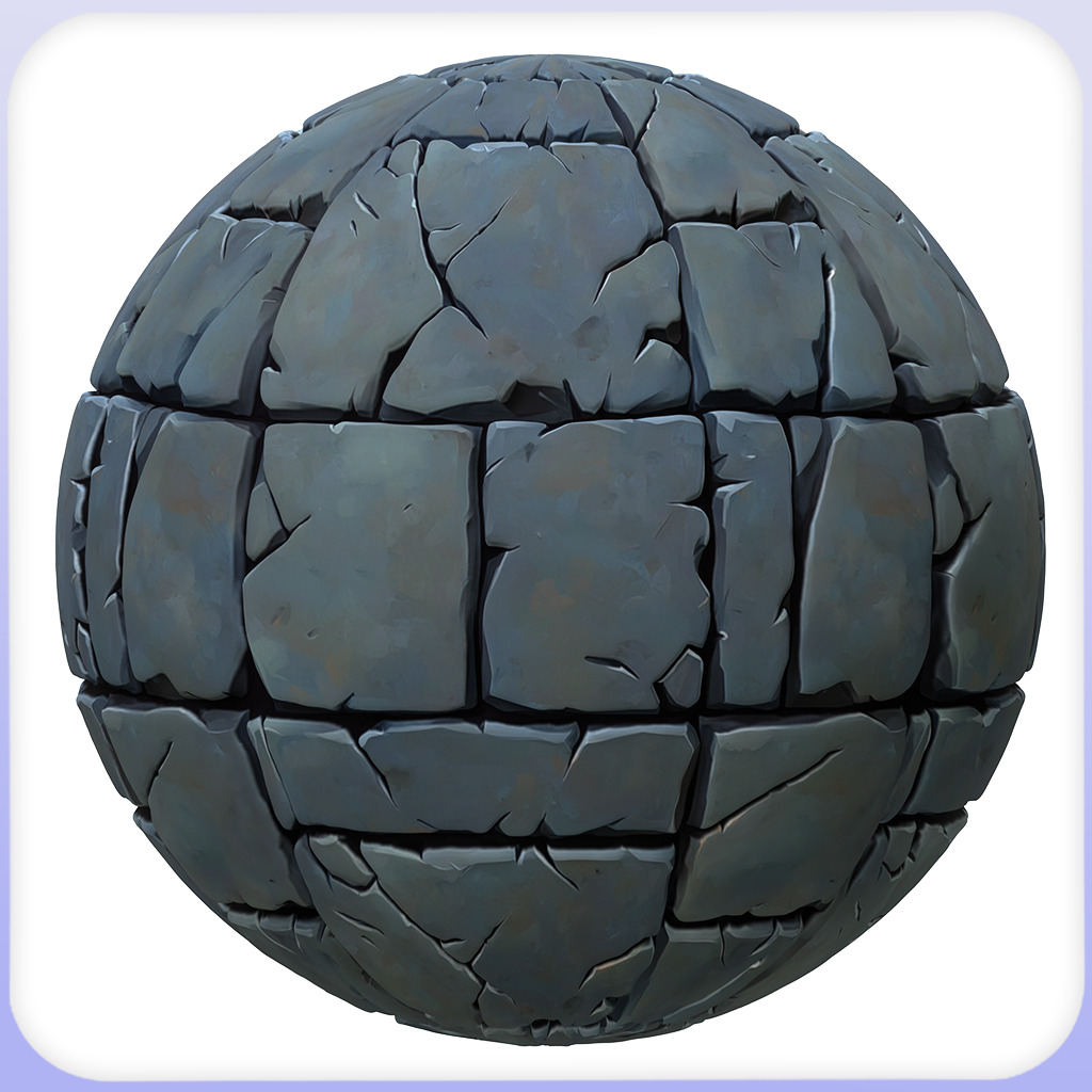 Stylized Stone Floor Seamless Texture Texture_6