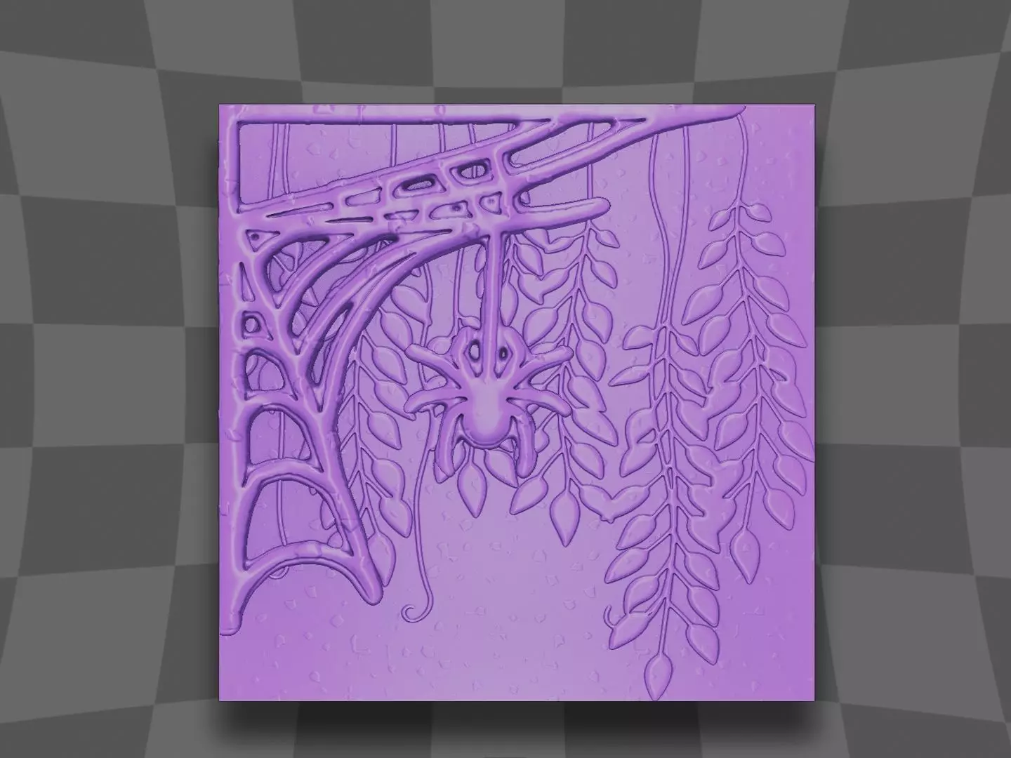 The small spider make web design 3D print model