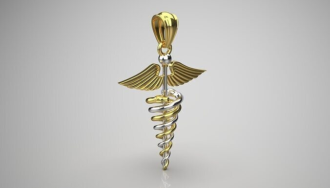 healthcare gold pendant gp0237 3D print model