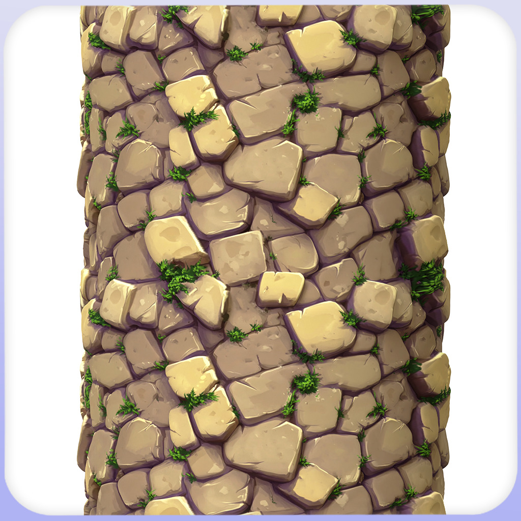 Stylized Stone Floor Seamless Texture Texture_2