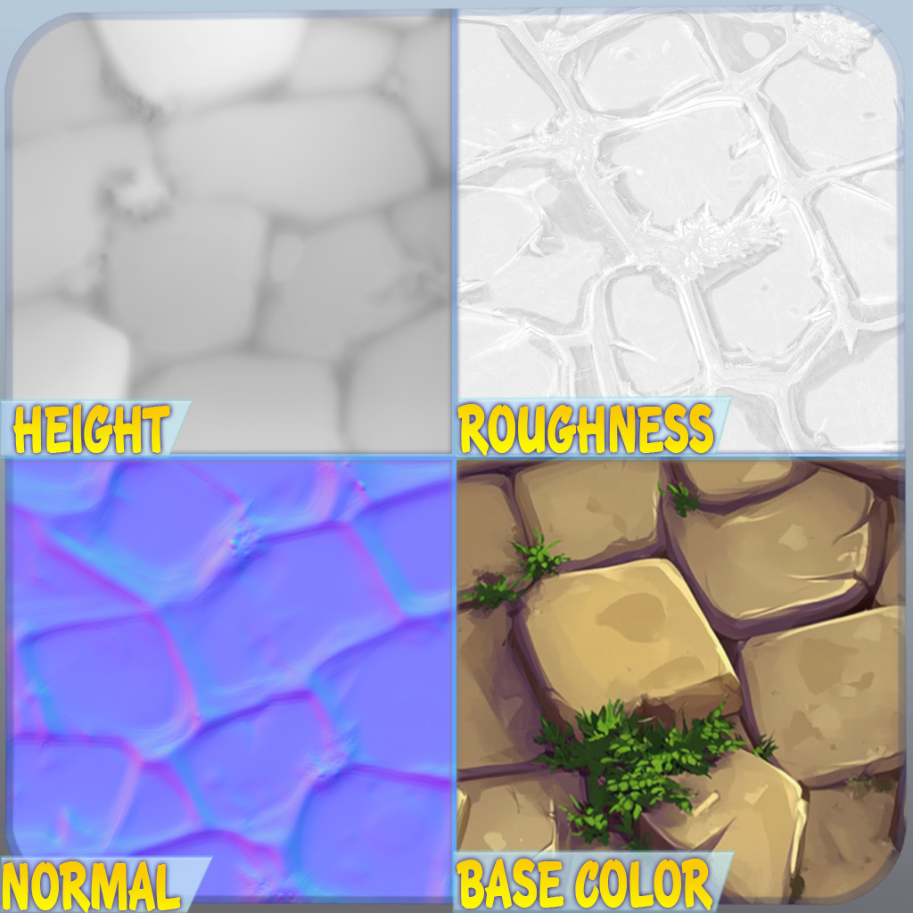 Stylized Stone Floor Seamless Texture Texture_1