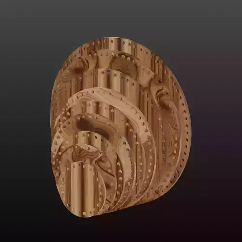 Round Crochet Bag Basket Base Bundle of 9 3D print model