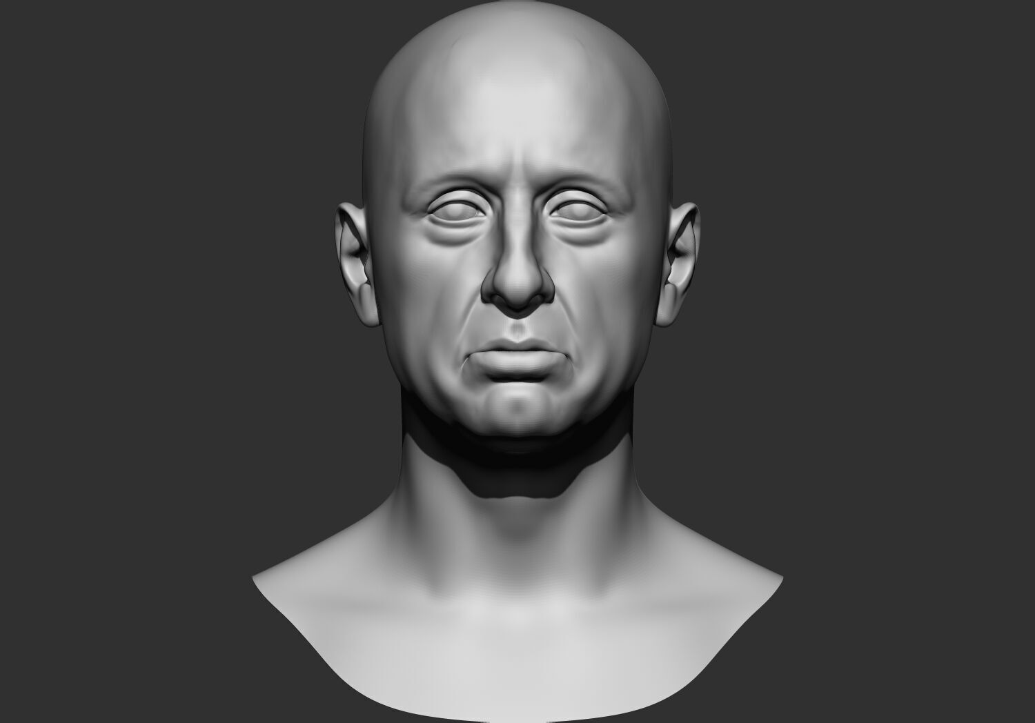 Male Base mesh head  multi expressions 3d stl model 3D print model_13