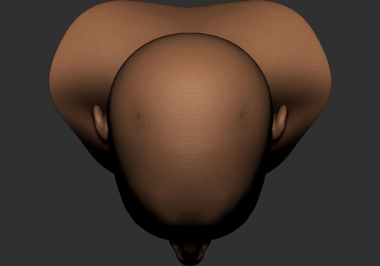 Male Base mesh head  multi expressions 3d stl model 3D print model_19