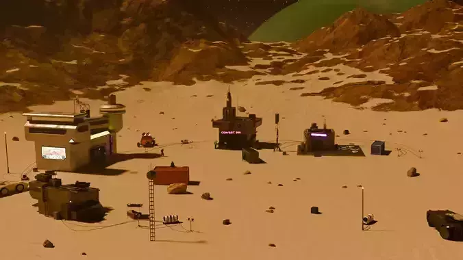 Westerpunk Desert Village 3D model