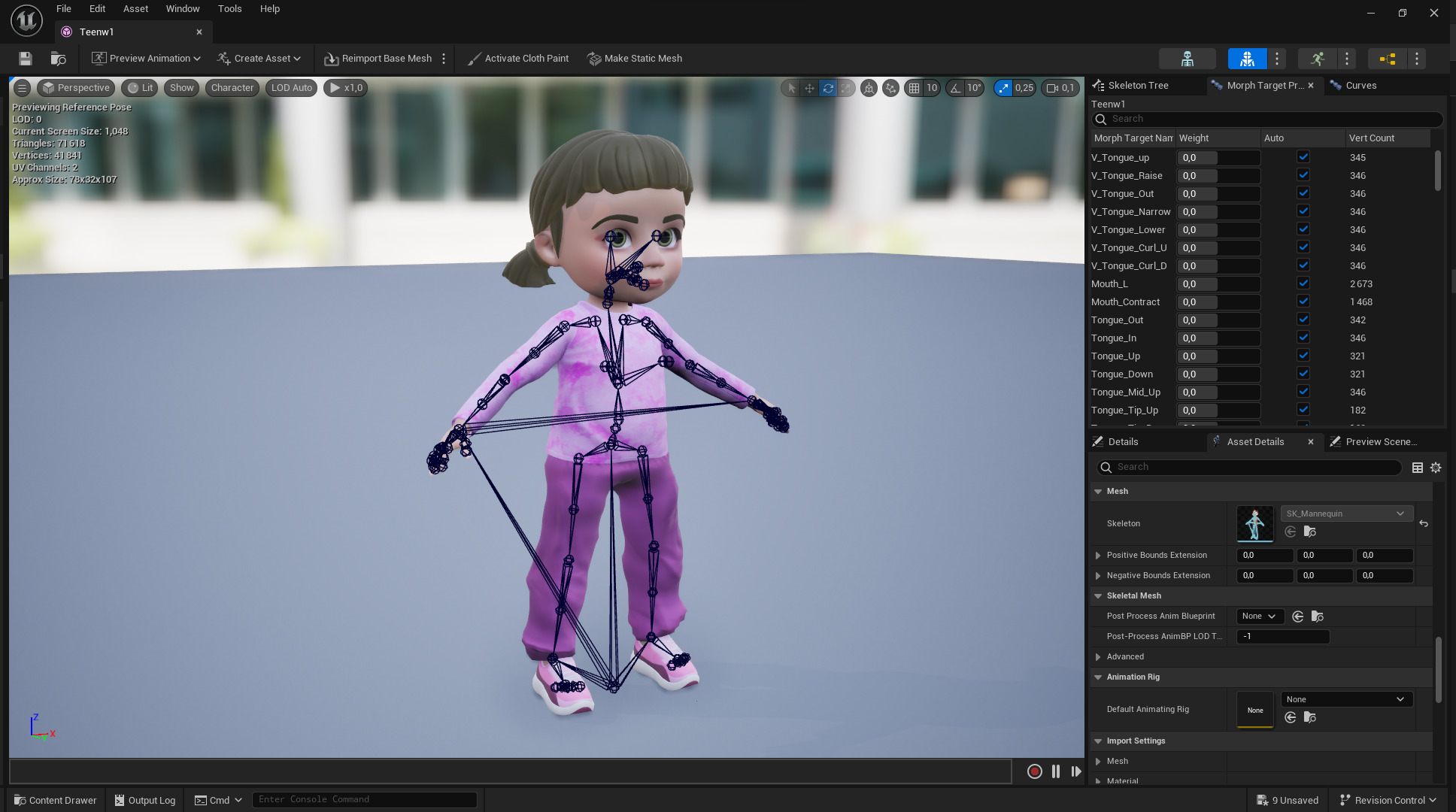 Stylized Cartoon Girl Cute 3D Toon Low-poly 3D model_24