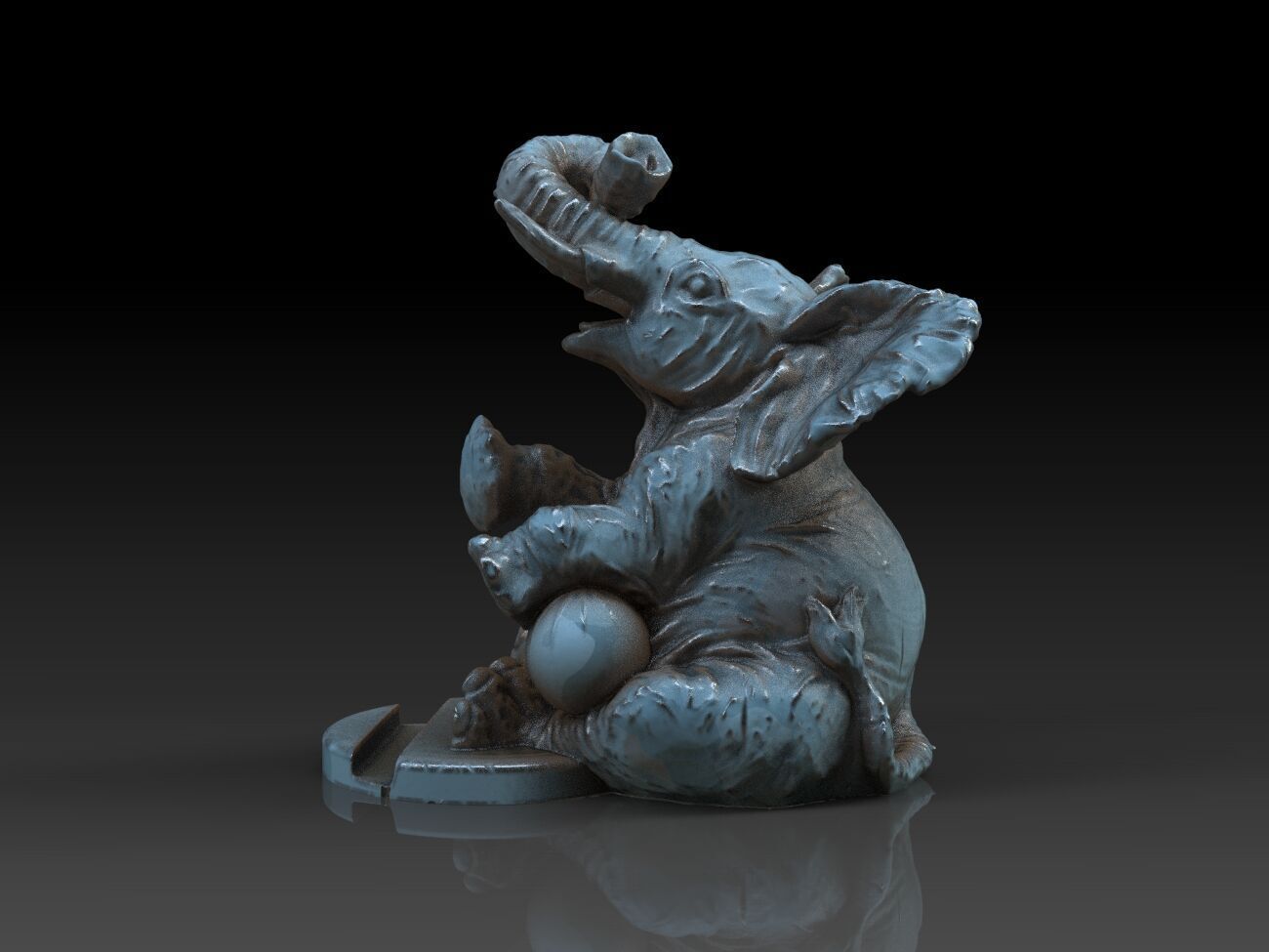 Baby Elephant Cellphone Holder - Soporte para celular 3D print model_2