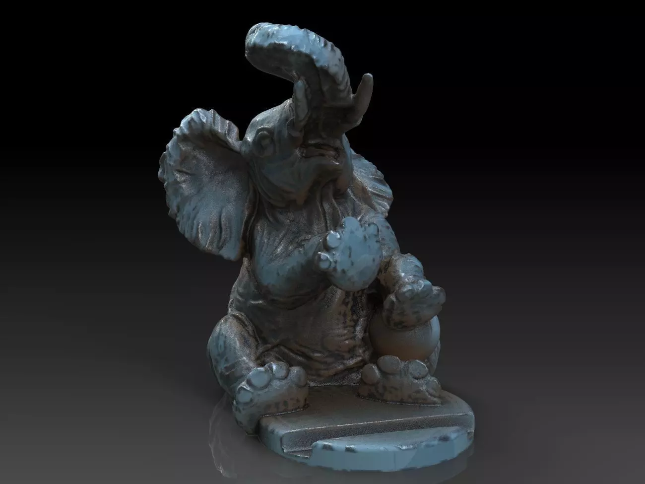 Baby Elephant Cellphone Holder - Soporte para celular 3D print model_0