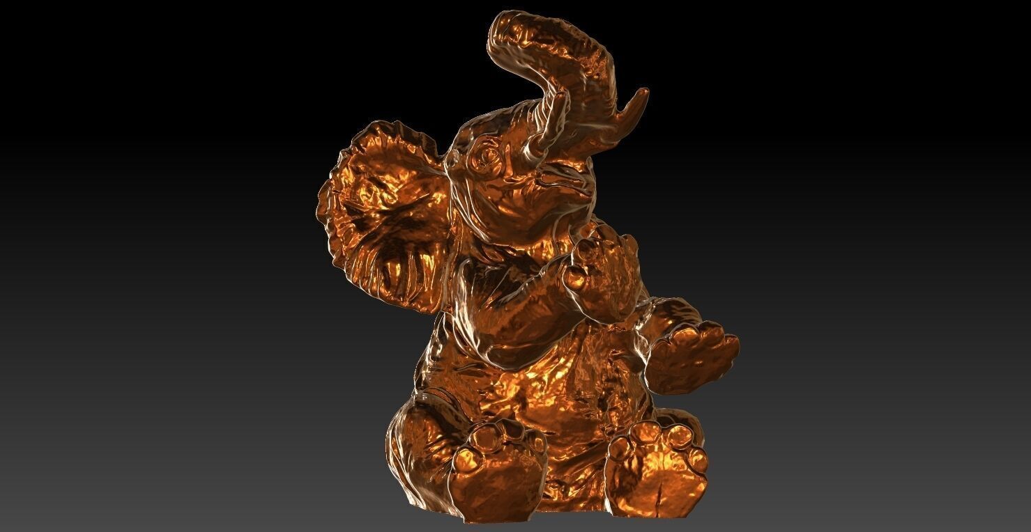 Baby Elephant 3D print model_2