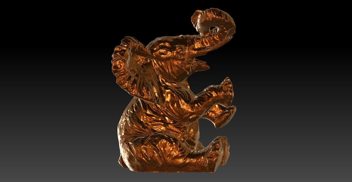 Baby Elephant 3D print model_1