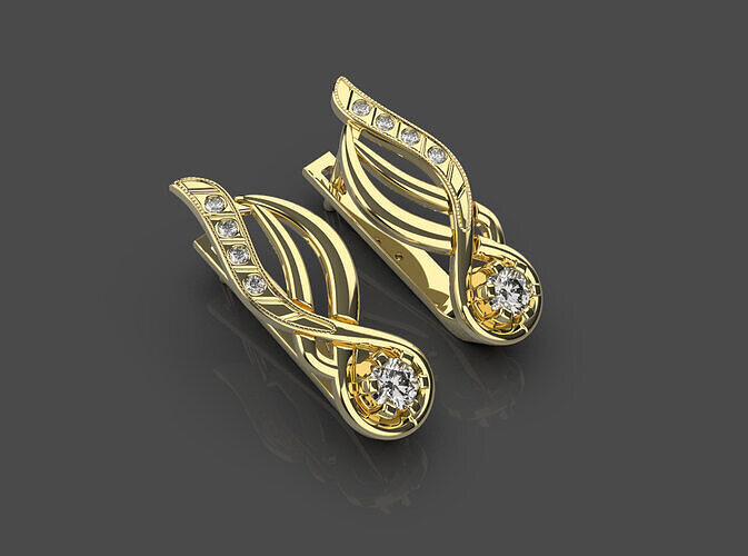 Womens  earrings 3D print model