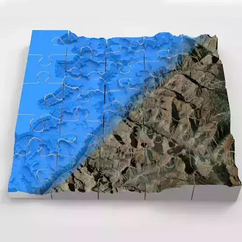 Puzzle Mountain landscape The Grand Canyon Arizona USA  3D print model