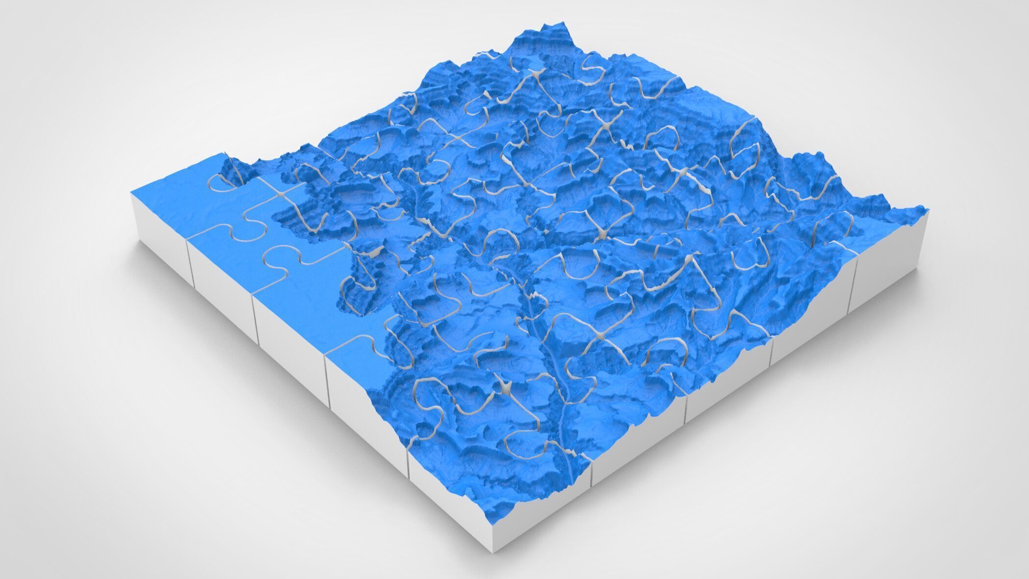 Puzzle Mountain landscape The Grand Canyon Arizona USA  3D print model_6