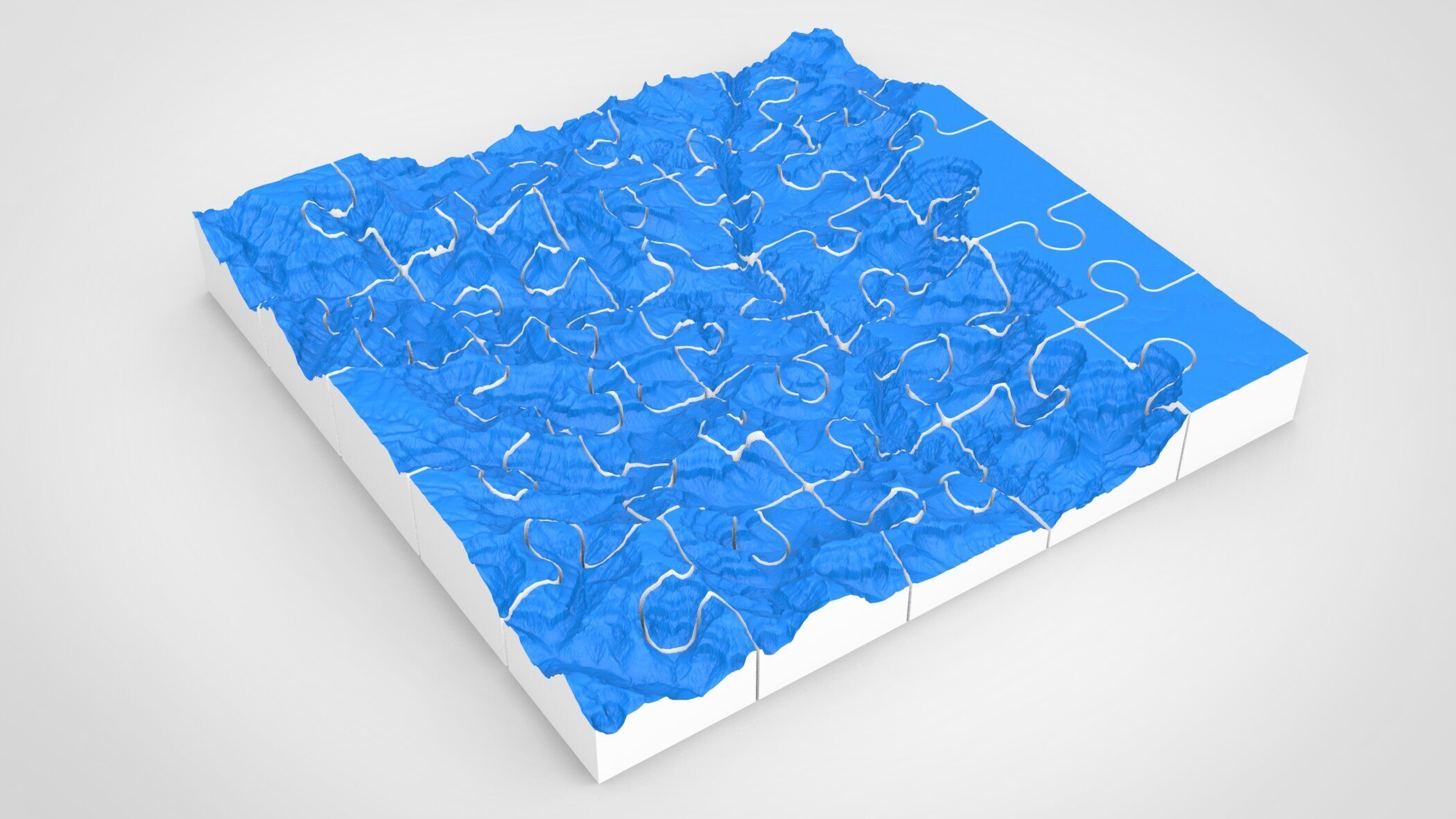 Puzzle Mountain landscape The Grand Canyon Arizona USA  3D print model_2
