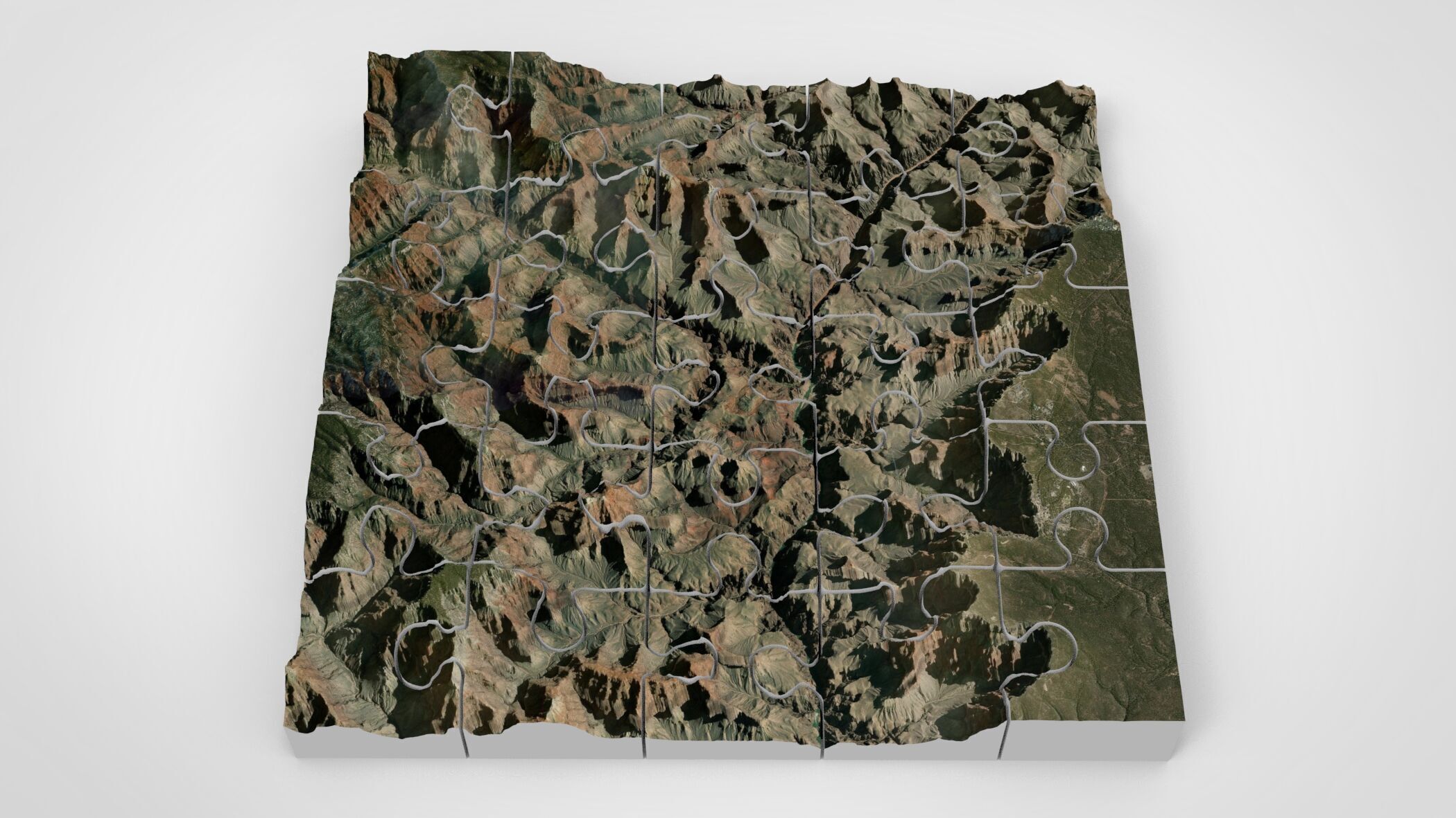 Puzzle Mountain landscape The Grand Canyon Arizona USA  3D print model_5