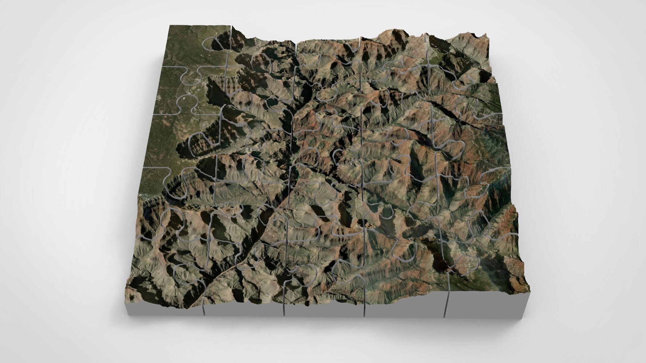 Puzzle Mountain landscape The Grand Canyon Arizona USA  3D print model_9