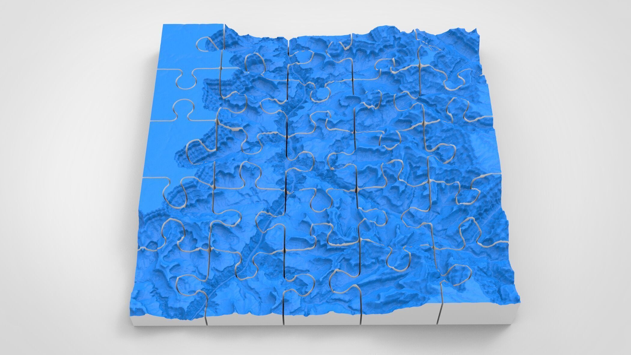 Puzzle Mountain landscape The Grand Canyon Arizona USA  3D print model_4