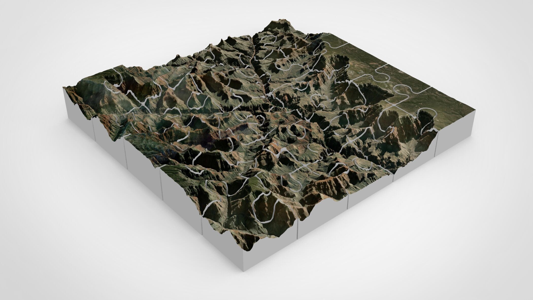 Puzzle Mountain landscape The Grand Canyon Arizona USA  3D print model_3