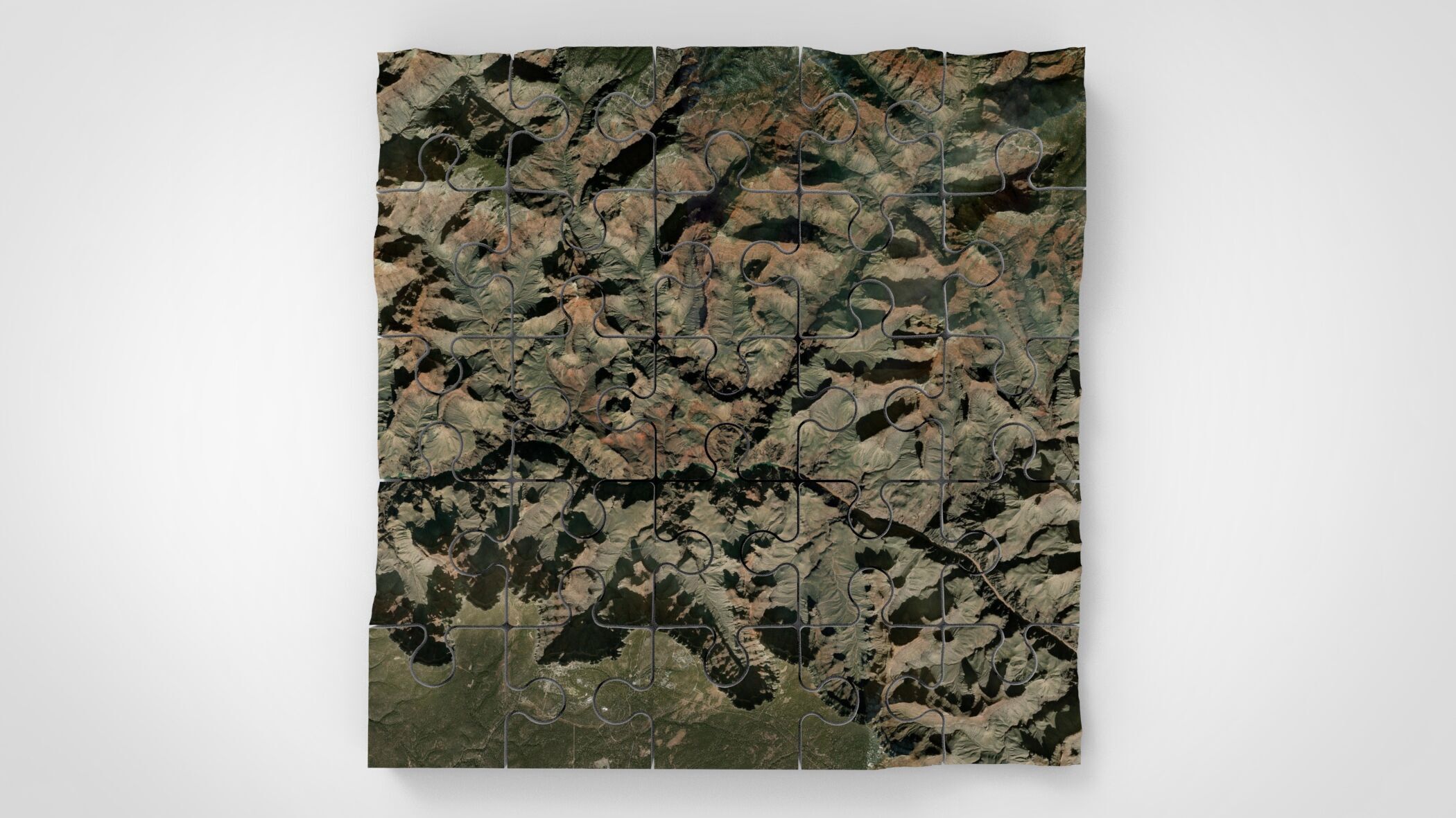 Puzzle Mountain landscape The Grand Canyon Arizona USA  3D print model_10