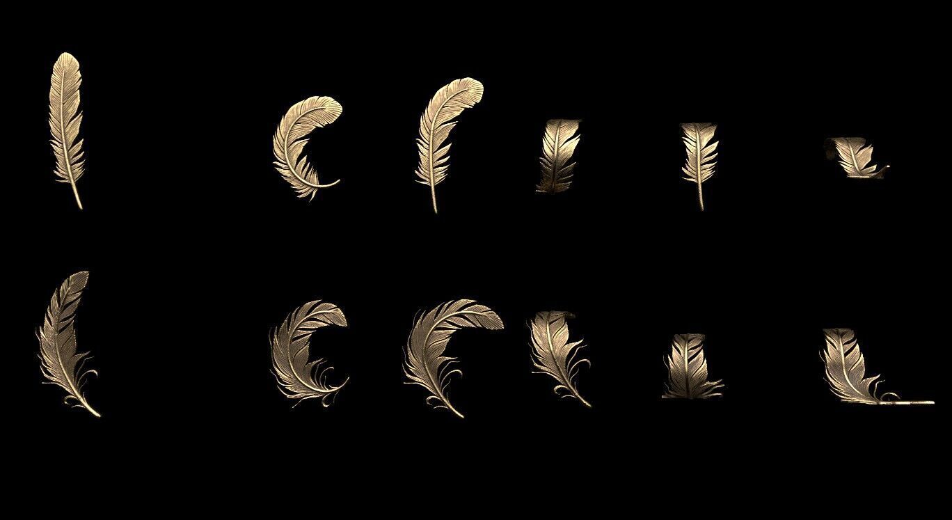 Feathers 3D print model_4