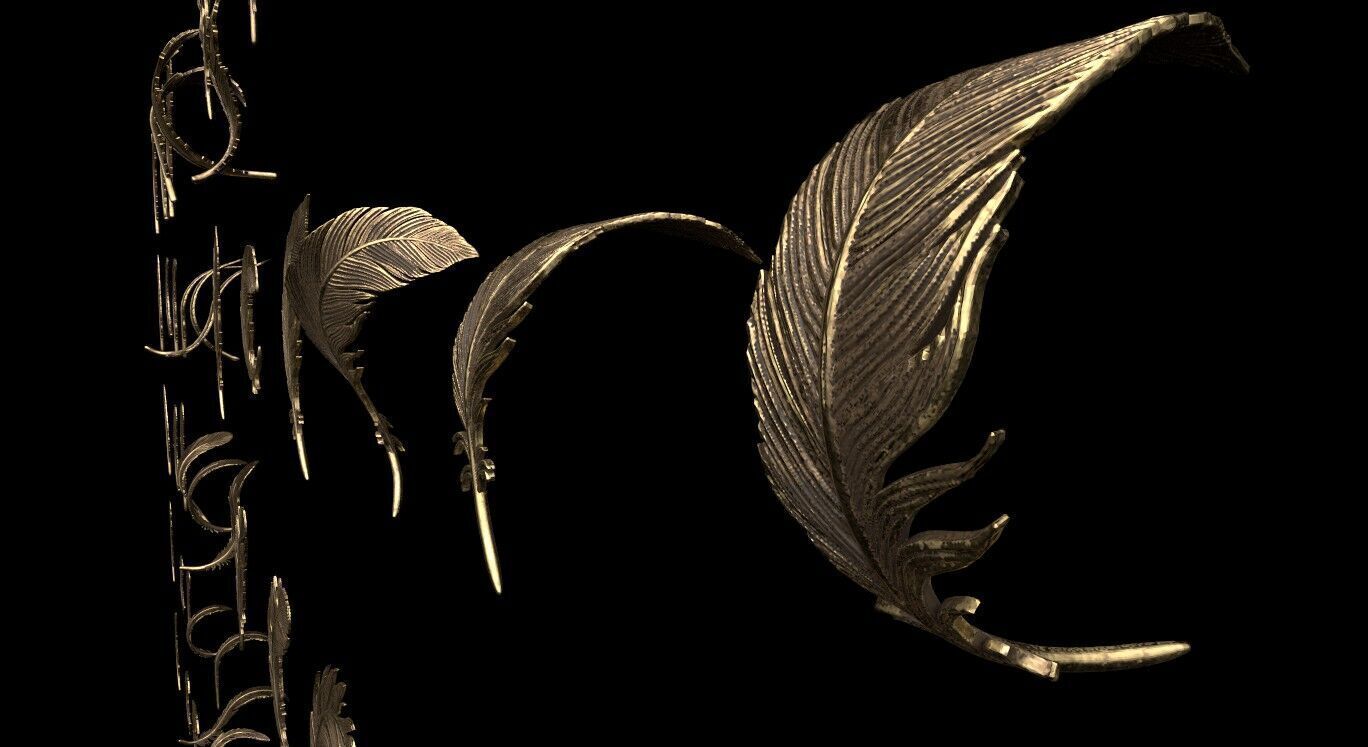 Feathers 3D print model_11