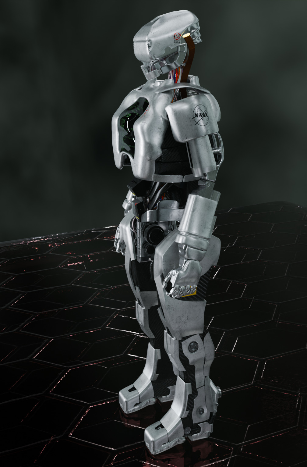 Scifi robot character  3D model_2