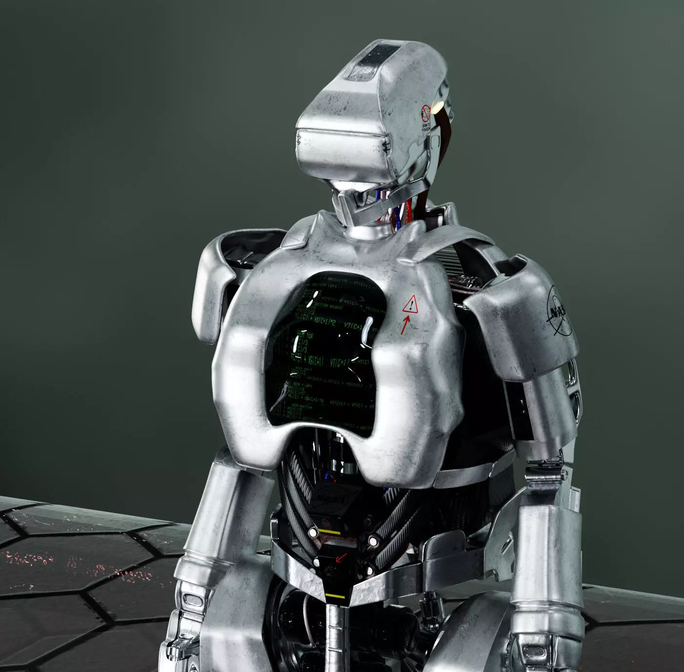 Scifi robot character  3D model_0