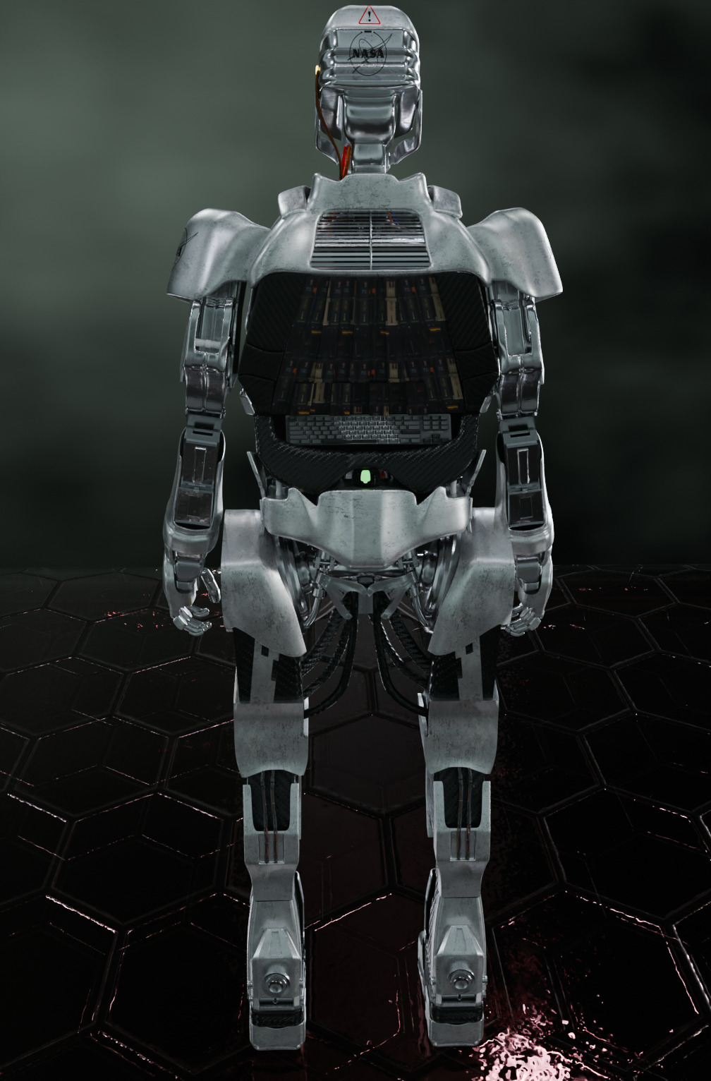 Scifi robot character  3D model_4
