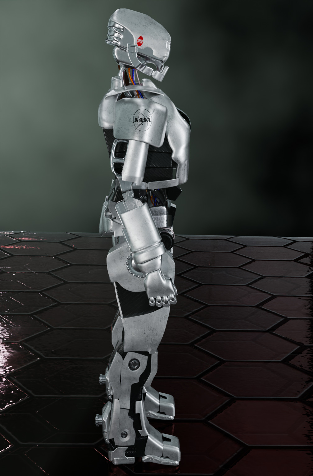 Scifi robot character  3D model_5