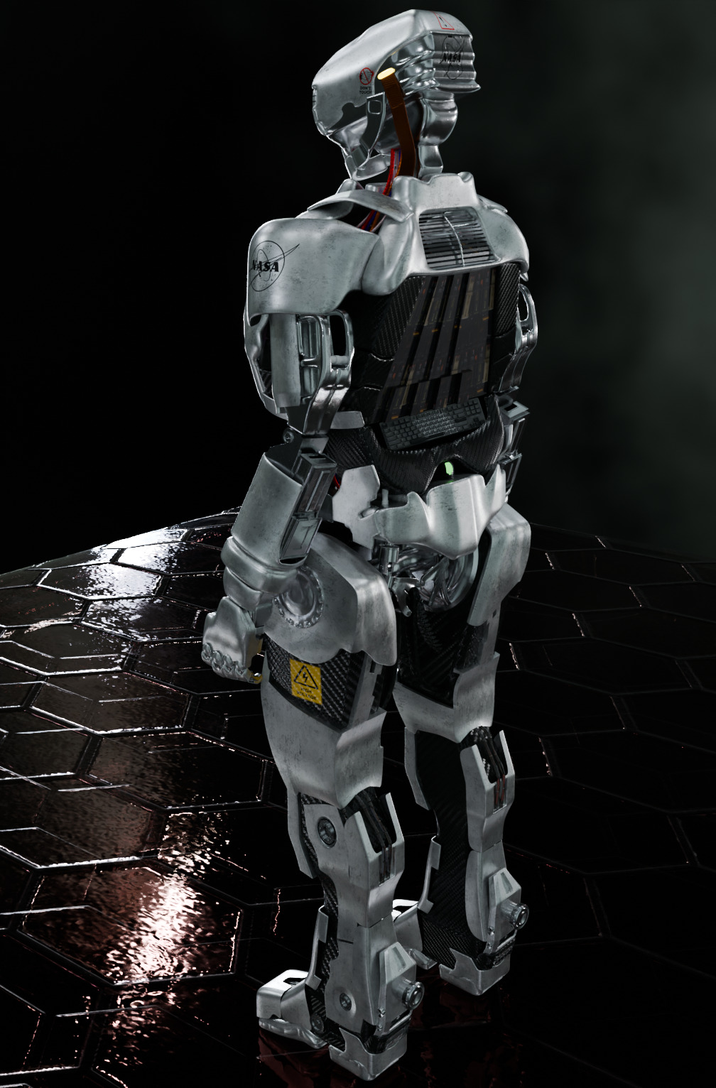 Scifi robot character  3D model_3