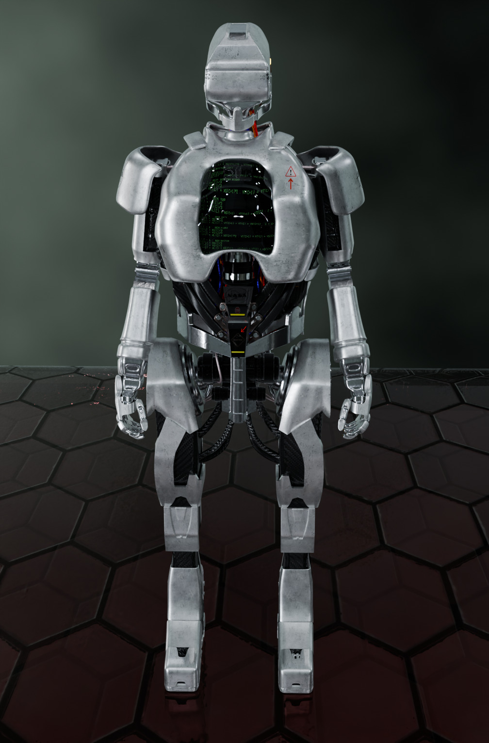 Scifi robot character  3D model_1