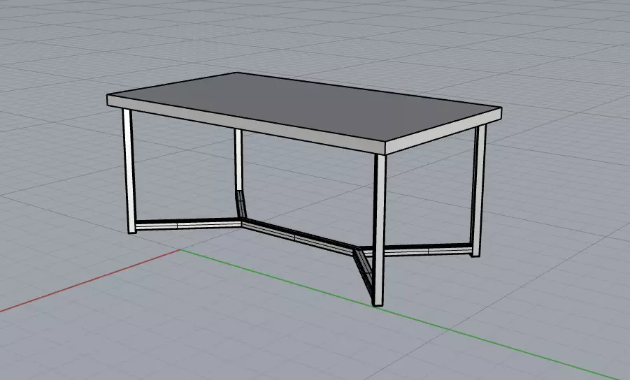 mesa centro Free 3D model_0