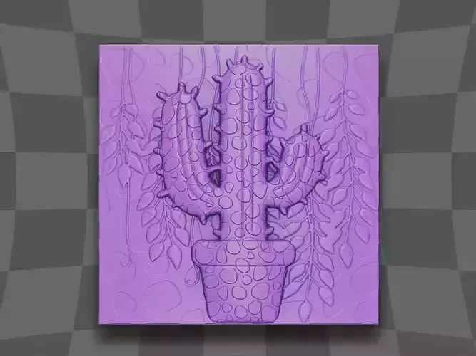 The cactus pot 3D print model