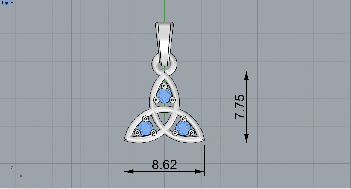 celtic knot pendant model 792 3D print model_6