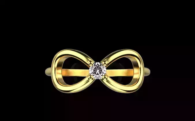 eternity bow ring model 790 3D print model