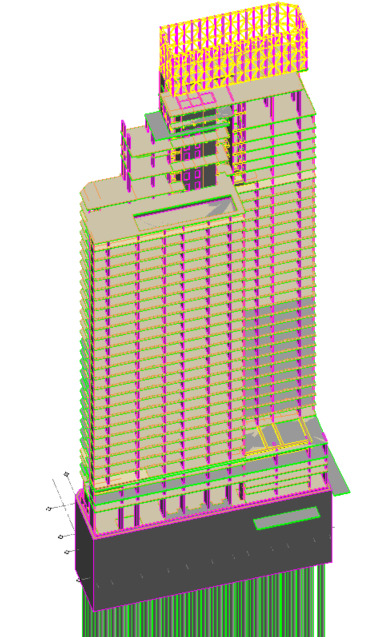 Revit structural framing residential project model 3D model_1