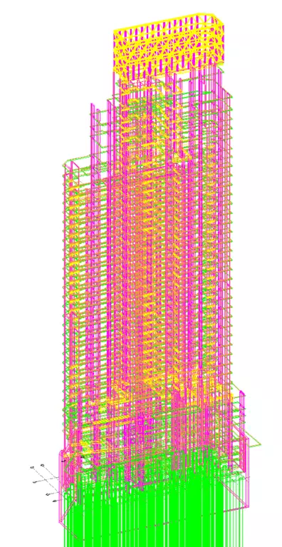 Revit structural framing residential project model 3D model_0