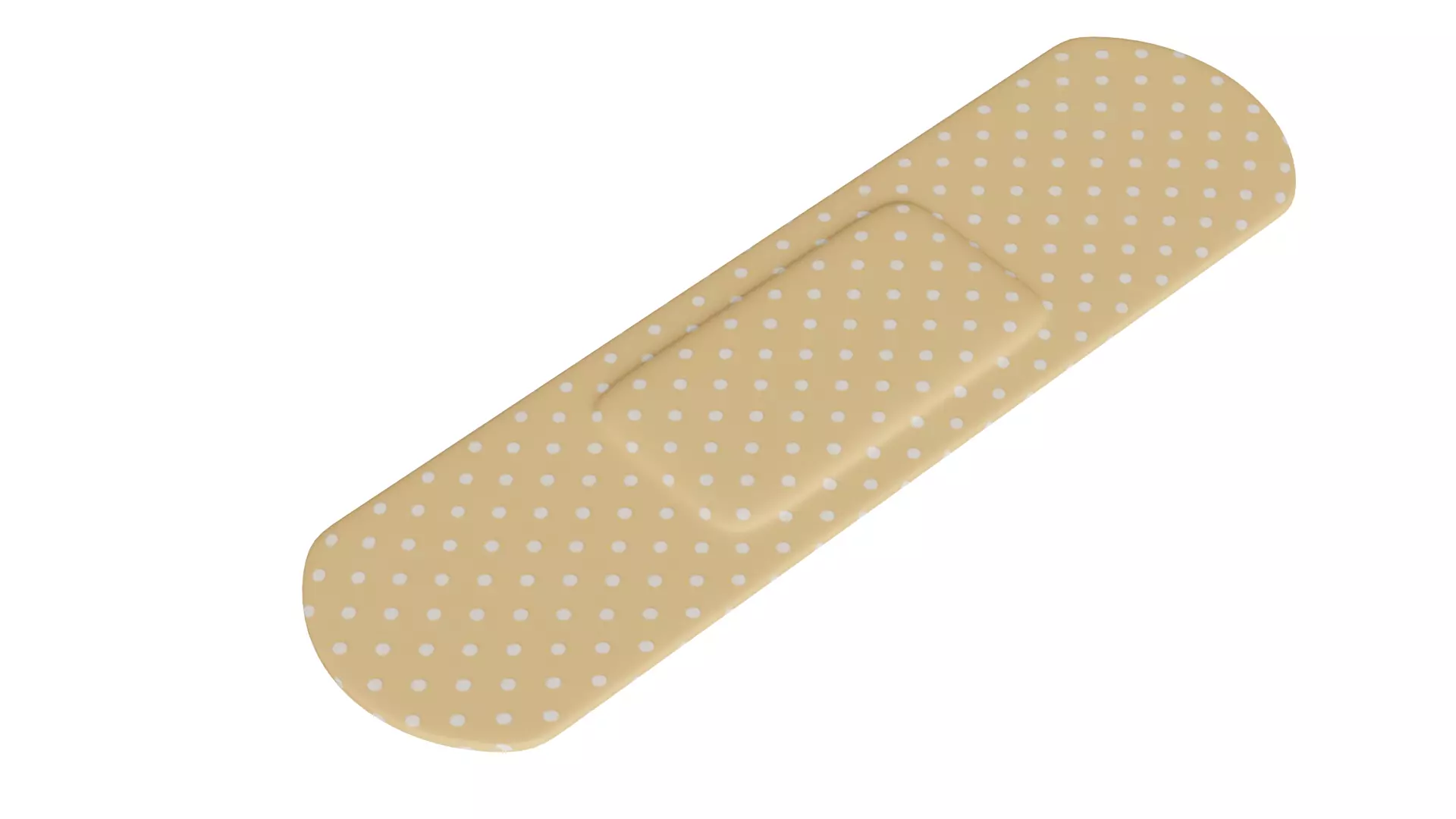 Band Aid Low-poly 3D model_0