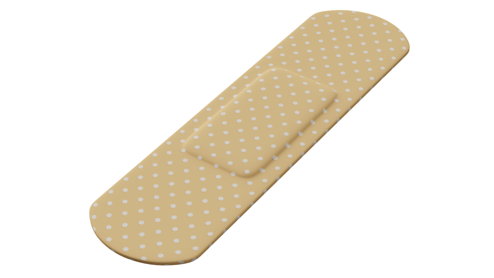 Band Aid Low-poly 3D model_10