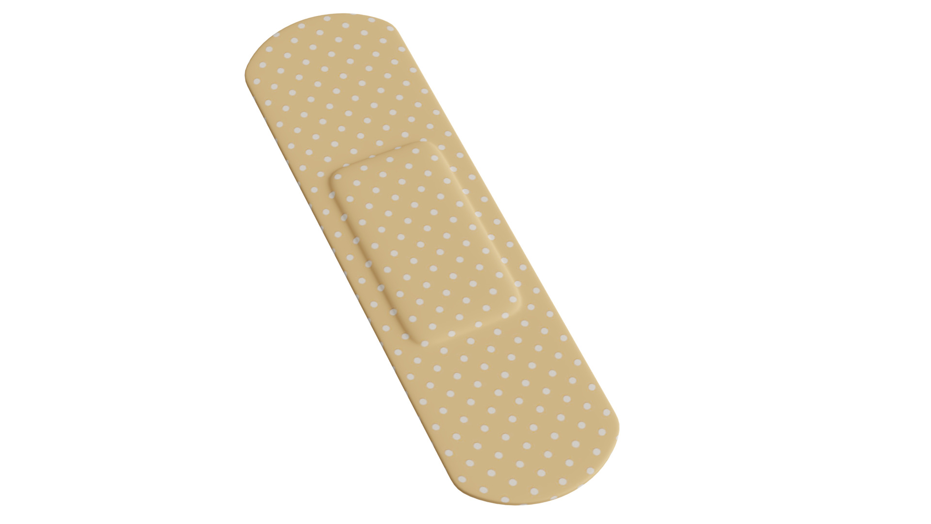 Band Aid Low-poly 3D model_1