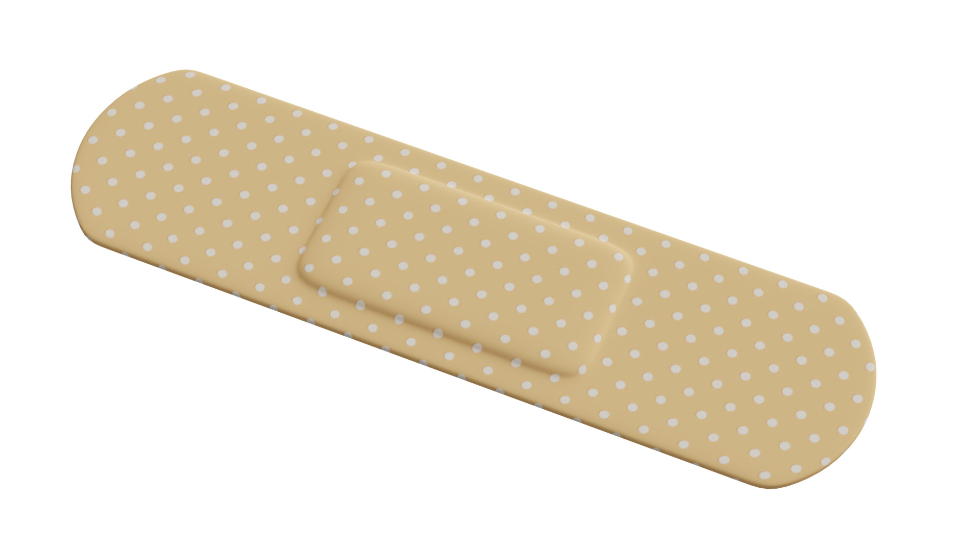 Band Aid Low-poly 3D model_2