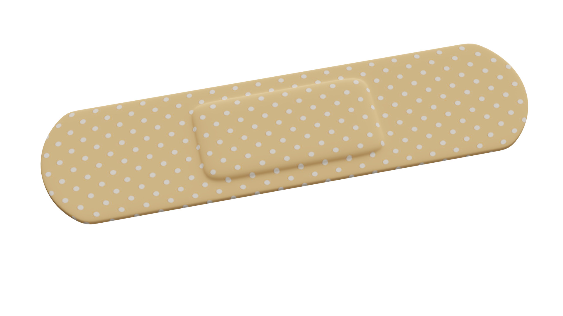 Band Aid Low-poly 3D model_3