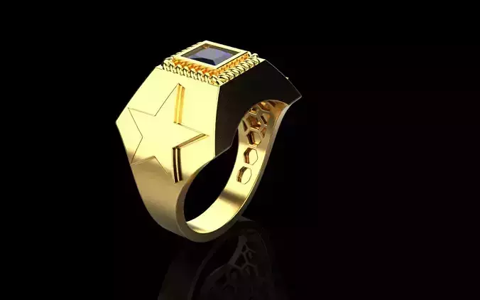 Star signet ring model 757