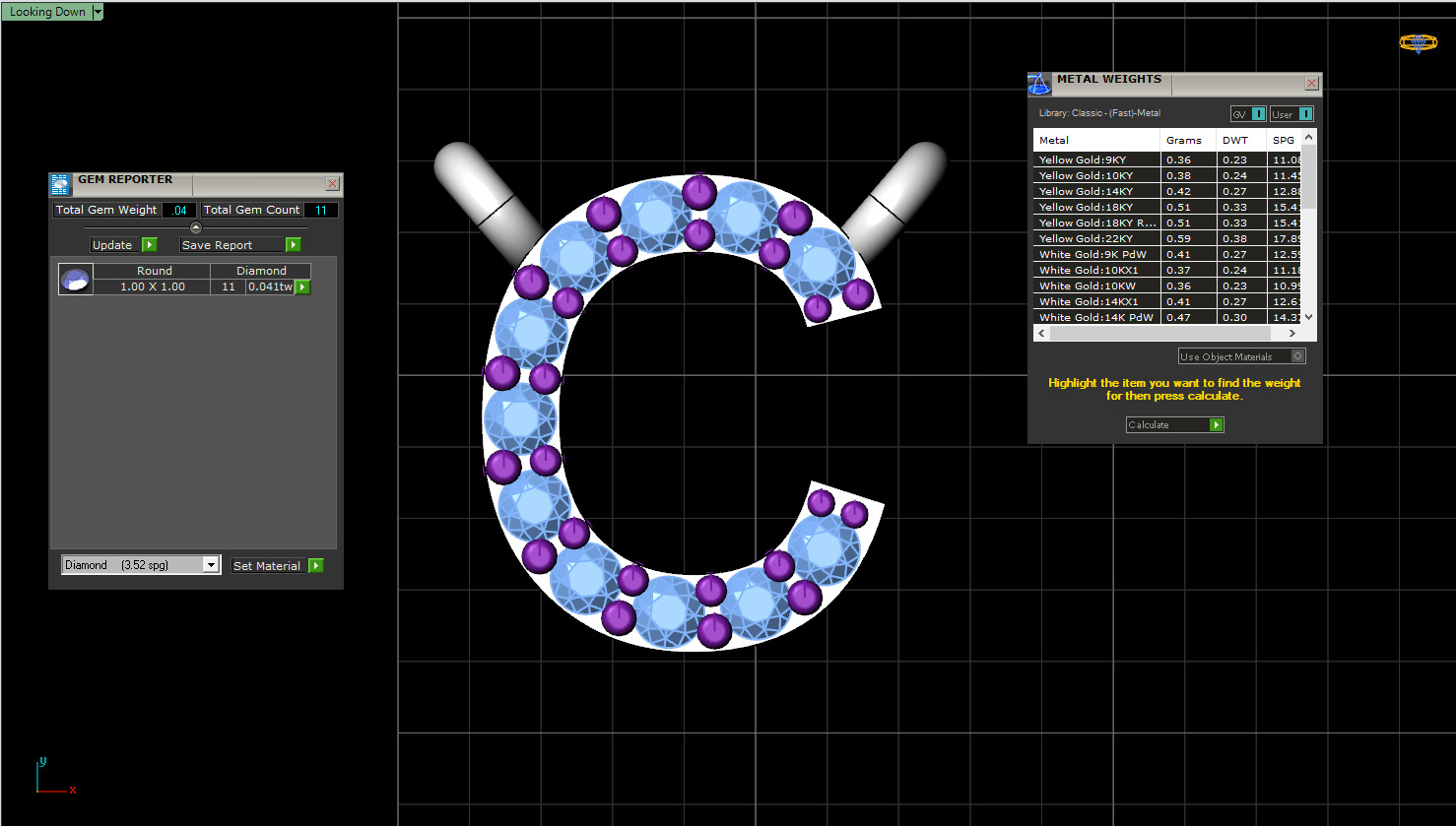 initial letter C model 759 3D print model_3