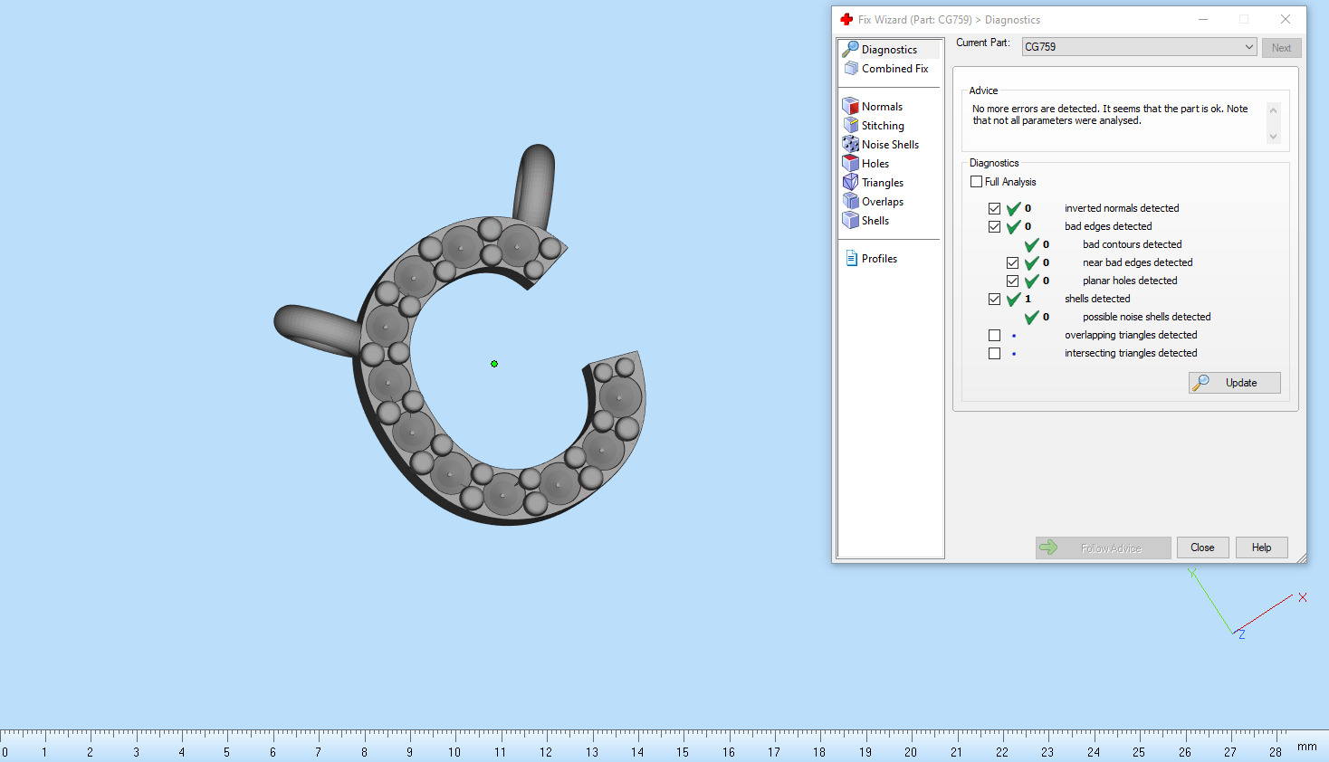 initial letter C model 759 3D print model_10