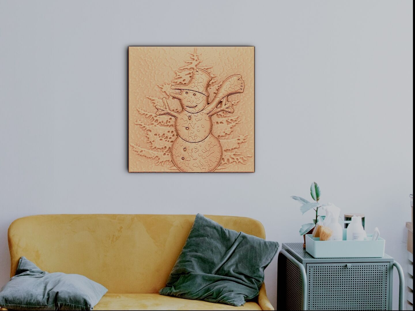 A snowman for CNC 3D print model_2