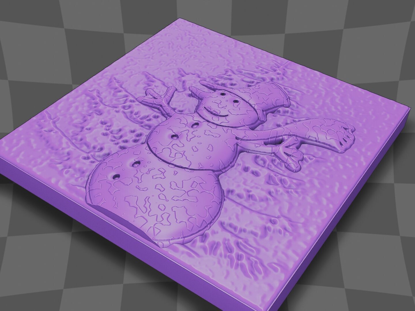 A snowman for CNC 3D print model_4